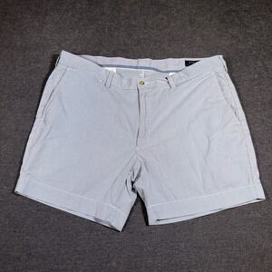 Polo Ralph Lauren Shorts Mens 40 Blue Textured Striped Classic Fit 6 Inch Preppy